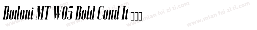 Bodoni MT W05 Bold Cond It字体转换